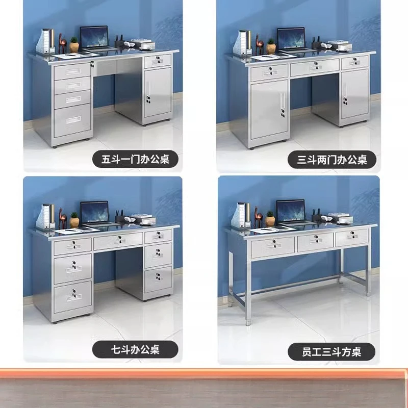 Stainless steel desk computer desk medical console with drawers assembly line flat panel inspection table custom workbench