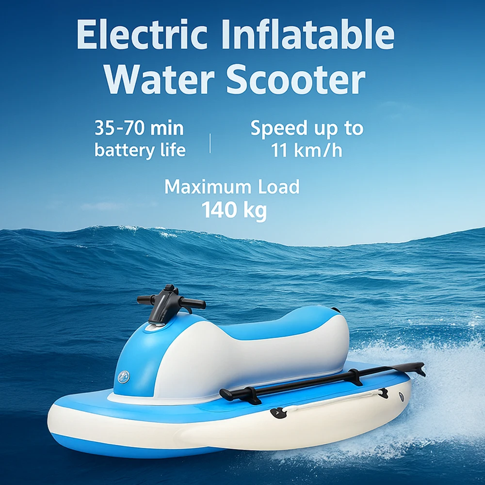 Bateau de Jet Ski gonflable motorisé électrique télécommandé en PVC épais, bateau à moteur flottant avec Scooter électrique sous-marin