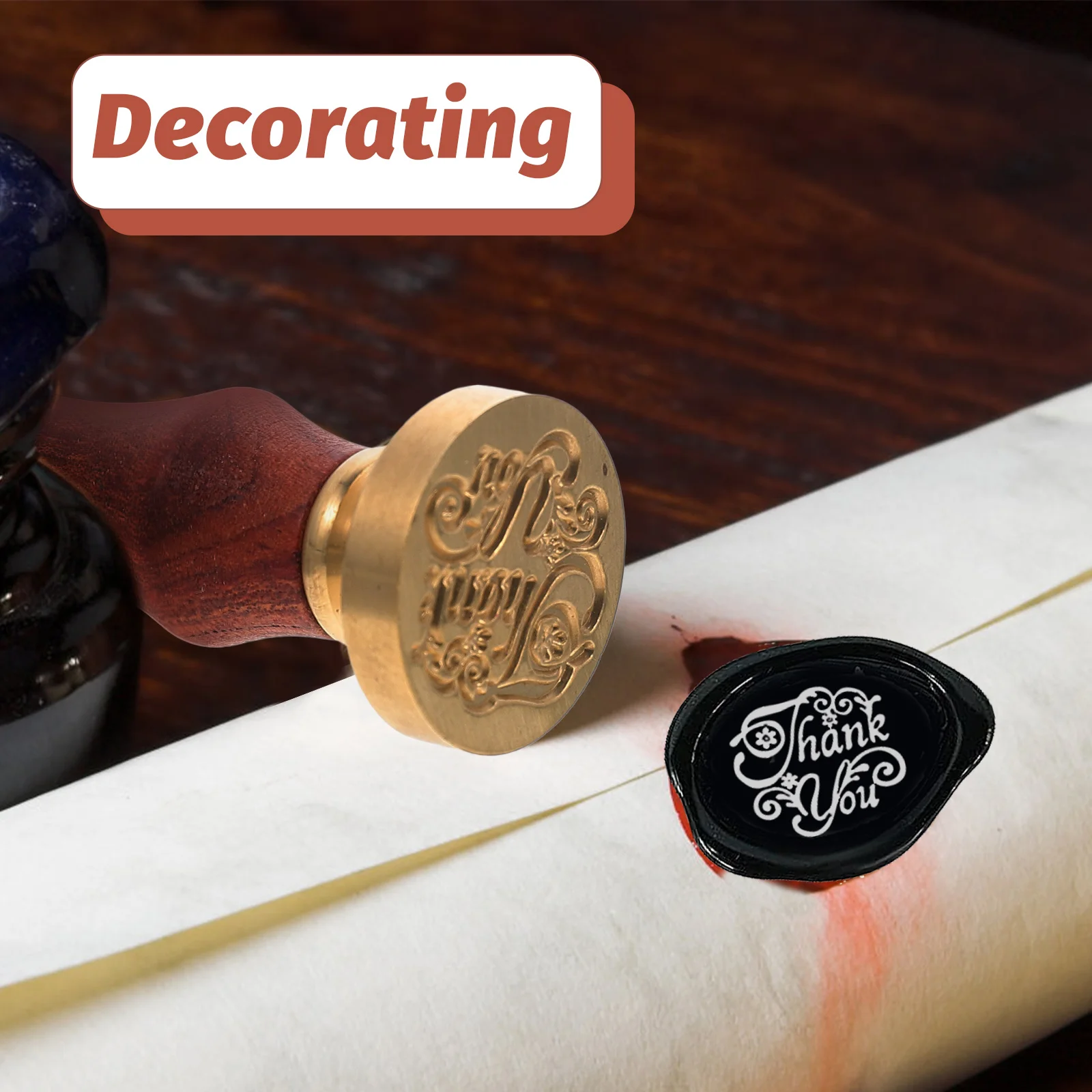 

Seal Wax Stamps Copper Wooden DIY Sealing Craft Retro Embellishment Perfume ScrapbookDecoration Archival Ink Pads