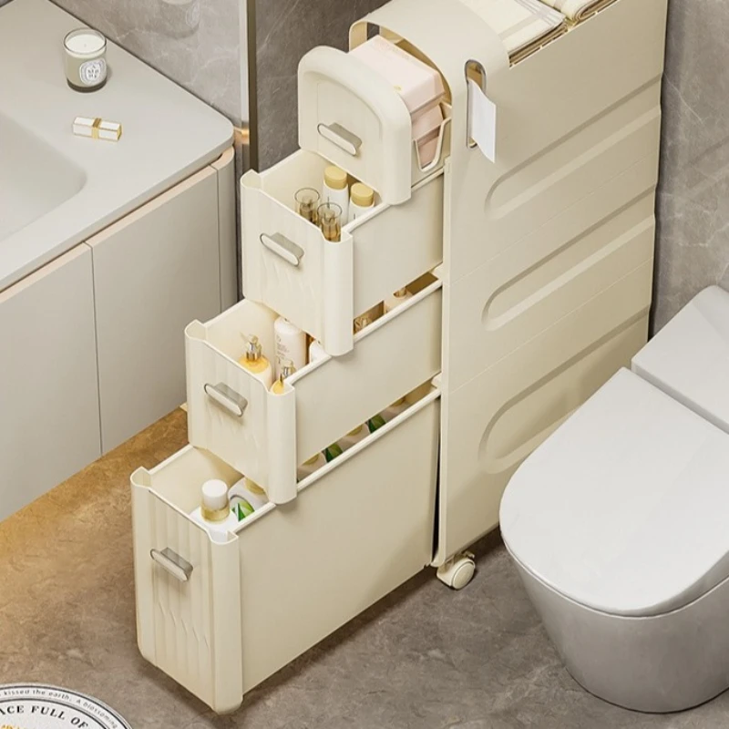 

Минималистичный многофункциональный шкаф для хранения в узких пространствах, пластиковый шкафчик с выдвижными ящиками