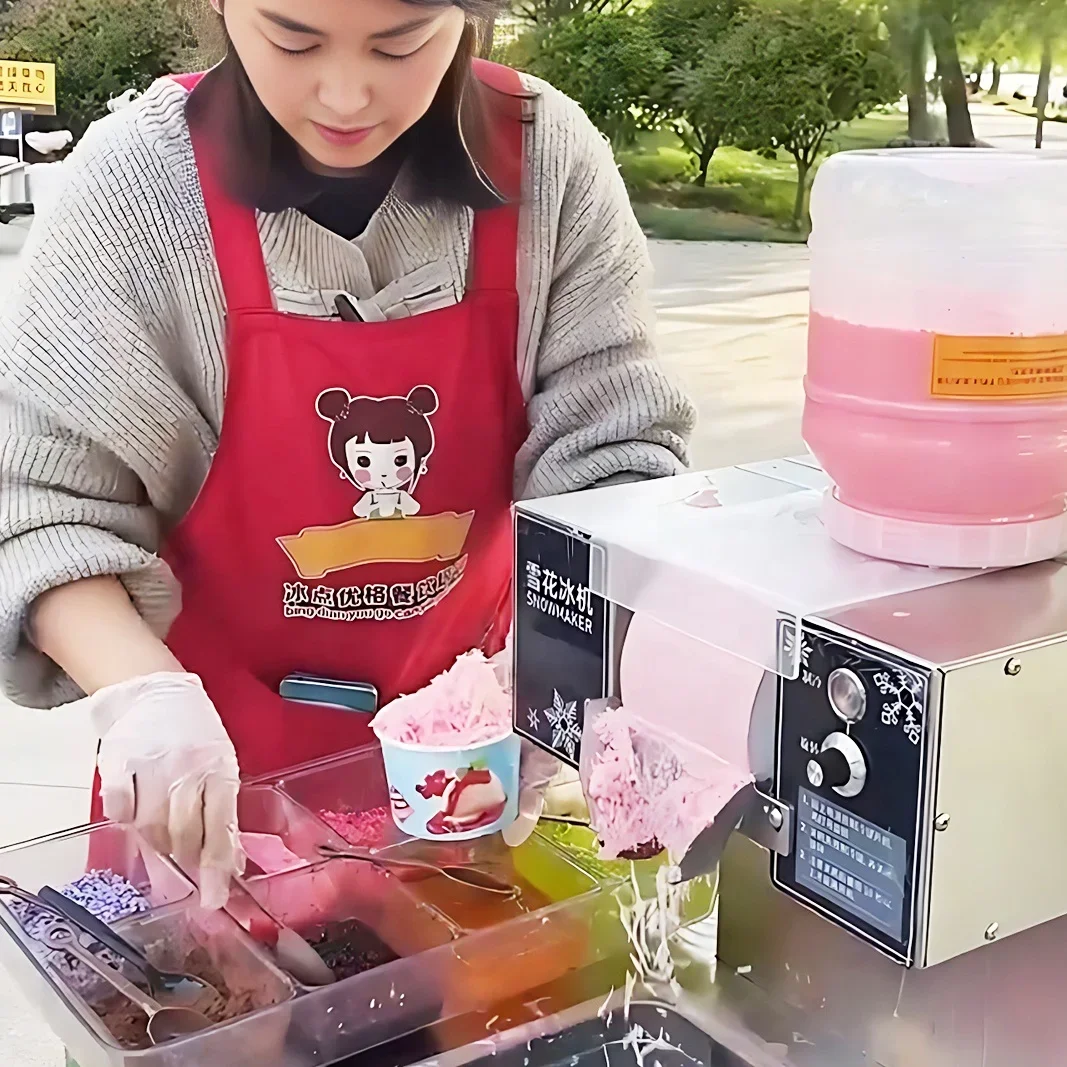 Korean Bingsoo Snowflake Ice Machine Shaved Snow Maker Cream Kakigori Mesin Es Shaver 110V 220V Air Cooling