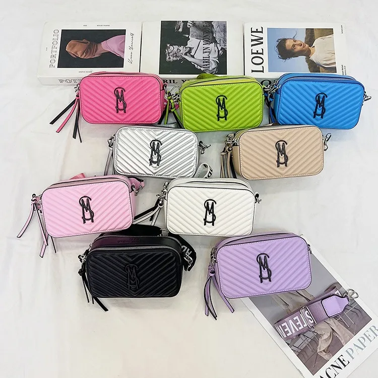 European and American Fashionable Single - Shoulder Bags Popular Camera Bags New - Style Lettered Cross - Body Small Square Bags