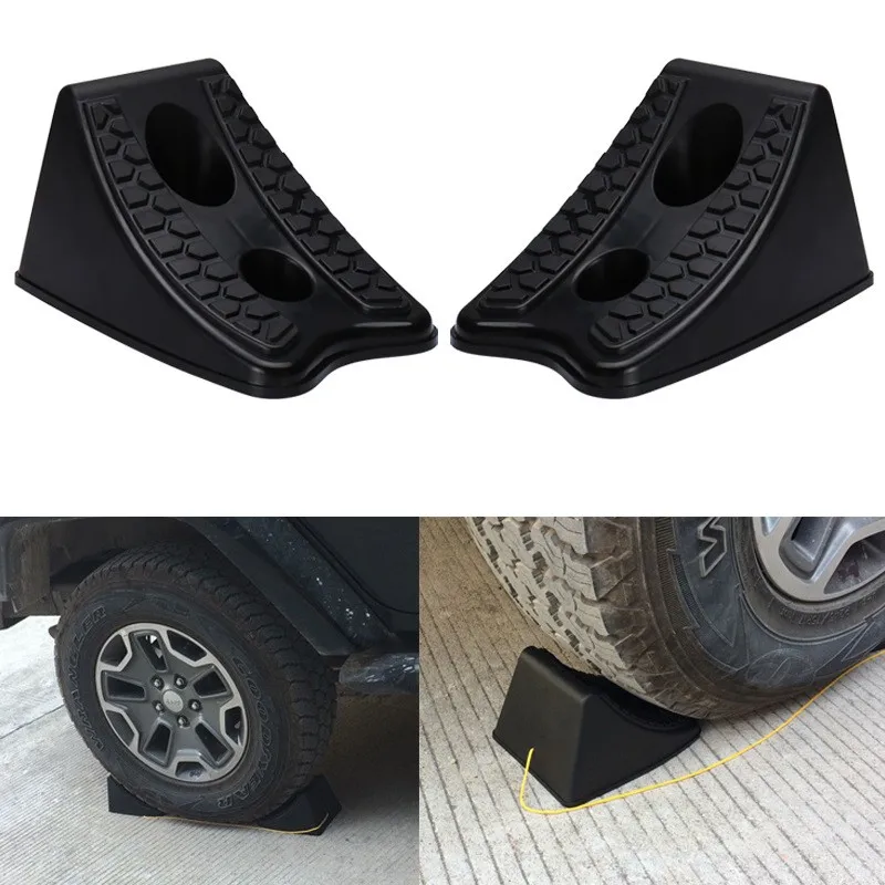 2Pcs Wheel Chocks Stable Heavy Duty High Strength Sturdy Skip Stopper for Truck Travel Trailer RV Trailer Camper ATV