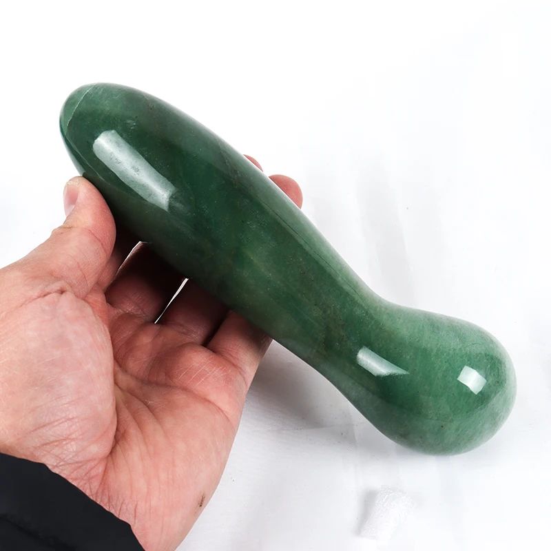 18cm Natural Aventurine Massage Wand Large Healing Jade Crystal Stone Yoni Massage Stick As Women Or Man Gift Body Relax