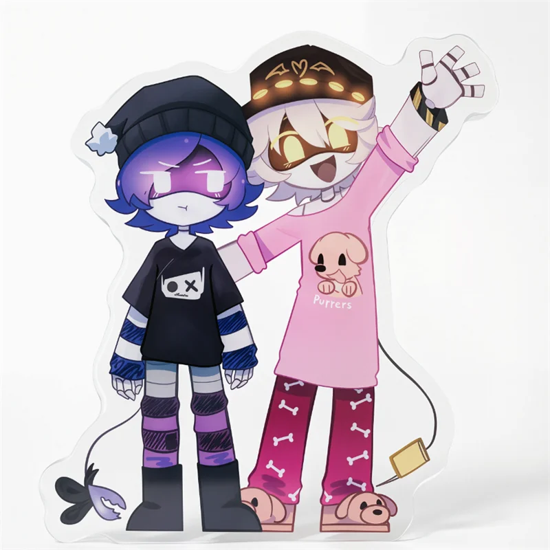 Murder Drones N&Uzi Keychains Uzi Doorman and N Acrylic Charms keyring Cute cartoon game Character pendant view 3
