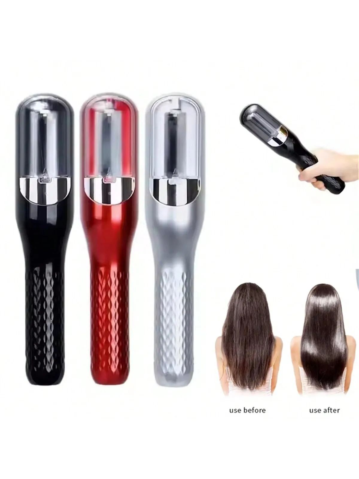 أدوات قص الشعر التجميلية متعددة الوظائف للنساء، مزيل أطراف مقسمة تلقائيًا، مشط استقامة، أداة مختلفة للعناية بالشعر