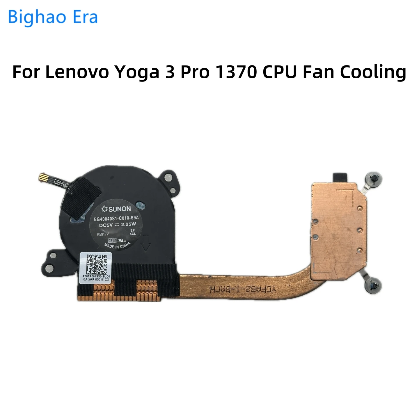 For Lenovo Yoga 3 Pro 1370 Laptop Cooling Fan CPU Fan Heatsink Radiator 5H40G97367 EG40040S1-C010-S9A AT0TA001SS0-SUO1