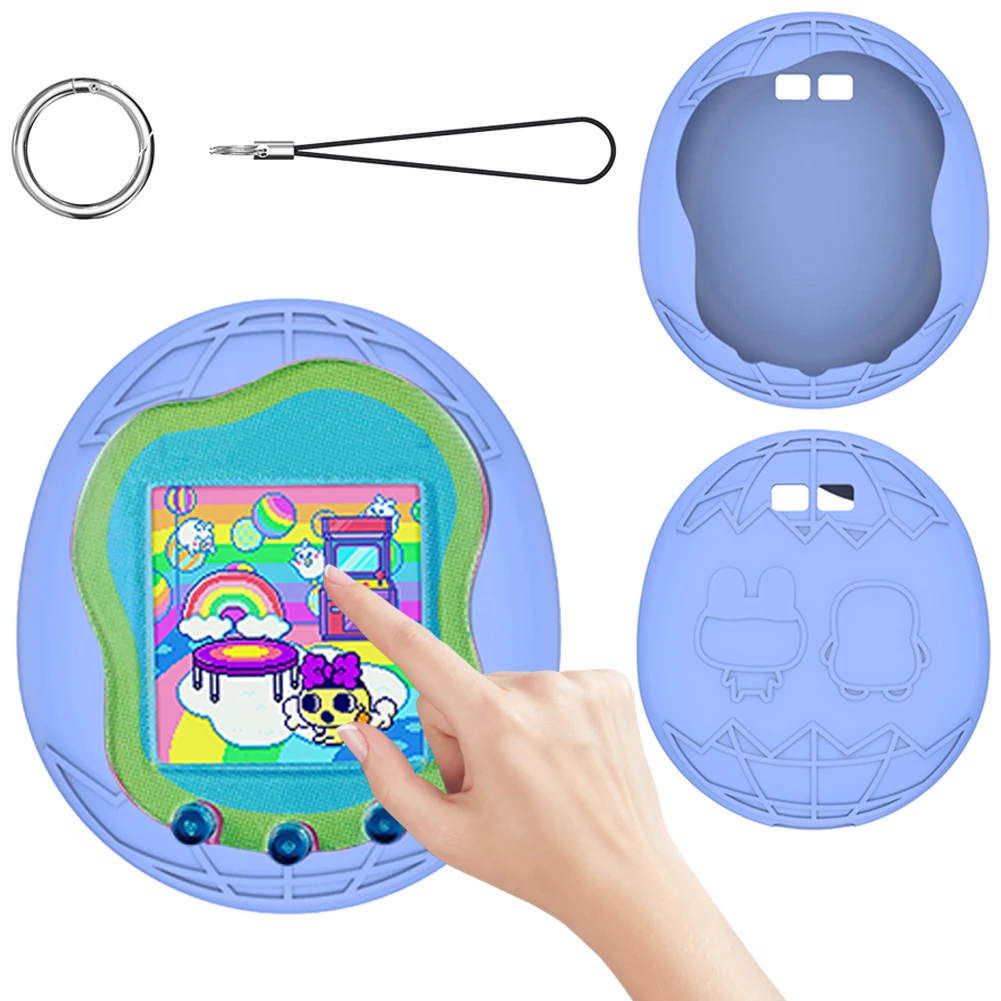 Silicone Case for Tamagotchi Uni Waterproof Protective Cover with Lanyard Anti-Scratch Protective Skin Sleeve Shell Accessories