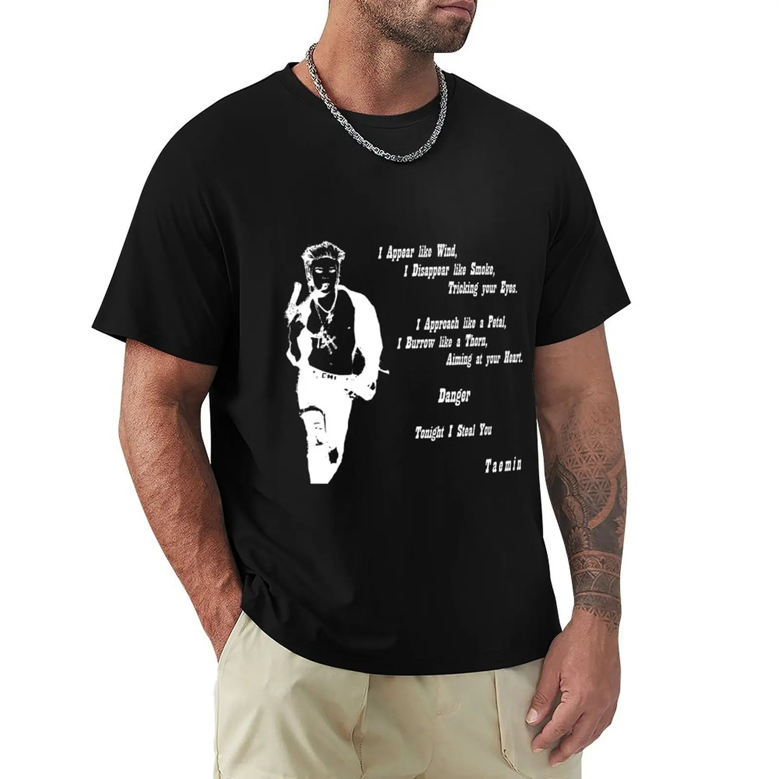 

TAEMIN - DANGER T-Shirt cotton man t-shirts customizeds anime tshirt fitted t shirts for men