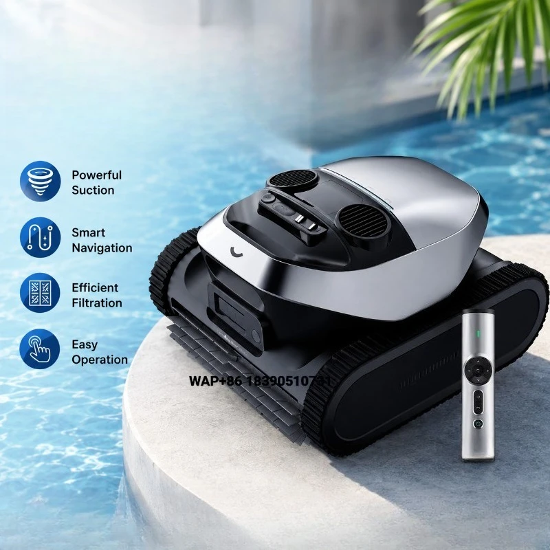 Hot Sale LiFi Robotic Pool Cleaner Automatic Remote Control Triple Drive Brushless Motors for Wall Climbing Waterline Cleaning