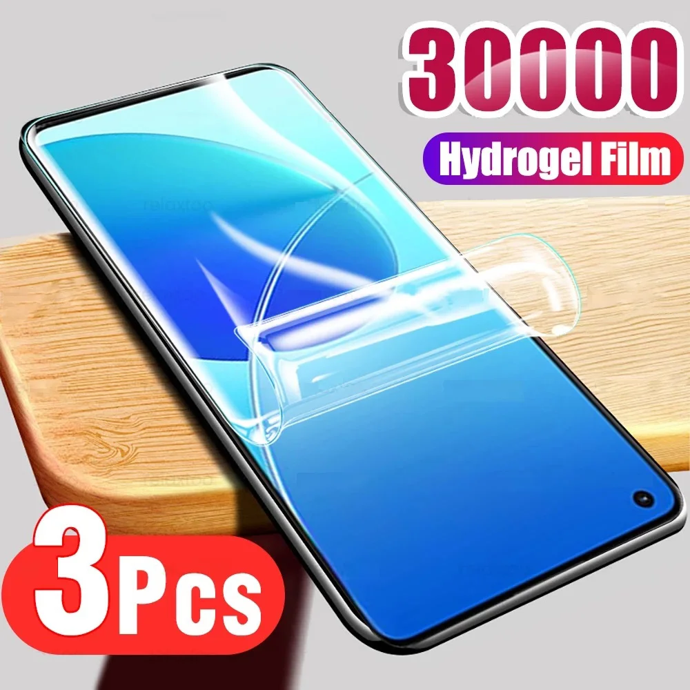 3PCS Soft Hydrogel Film For Oppo Reno 8 7 Pro 5G 4G Screen Protector For Reno 5 Pro Lite 7 6 Z 4 5G Full Cover Protection Film