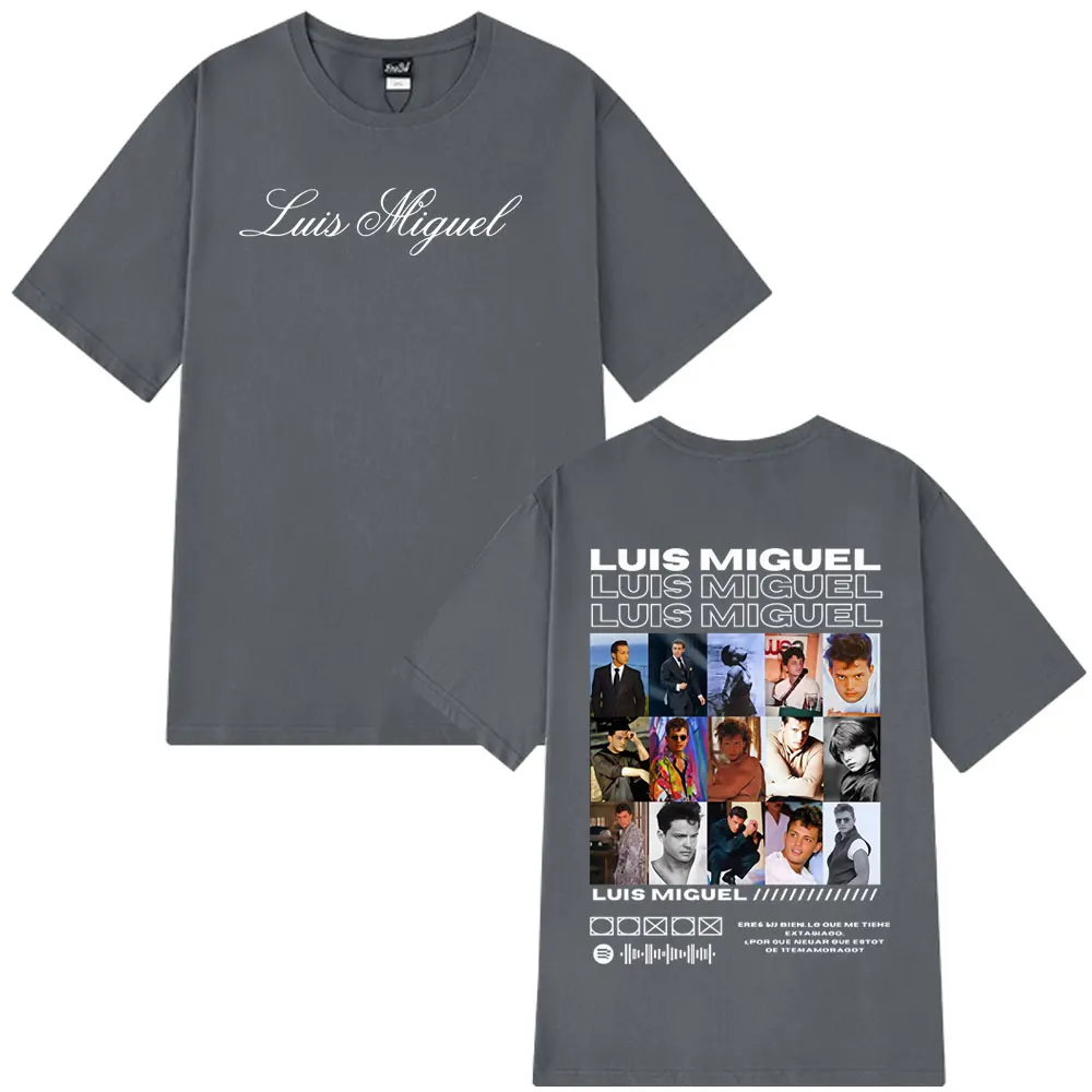 مغني الراب لويس ميغيل ألبوم الجرافيك التي شيرت الرجال النساء موضة الهيب هوب تي شيرت تقليدي قصيرة الأكمام 100% القطن المتضخم تي شيرت