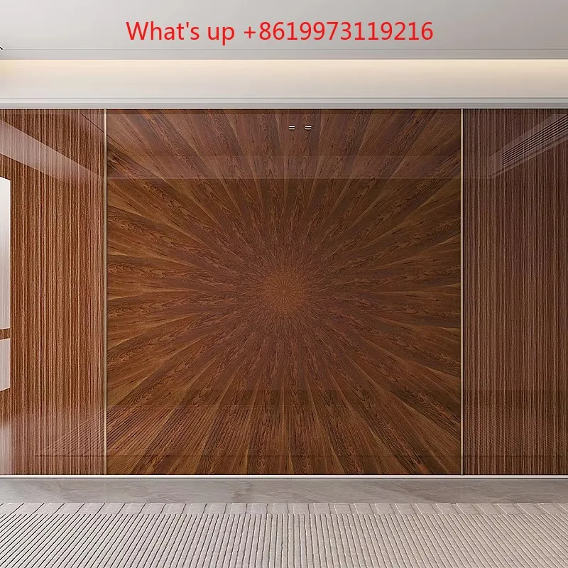 Panel de Pared Impermeable con Efecto Piedra 3D de Fácil Instalación 2026, Chapa de Madera de Bambú Carbonizado, 1220*8mm, Decoración Interior, Fondo WPC