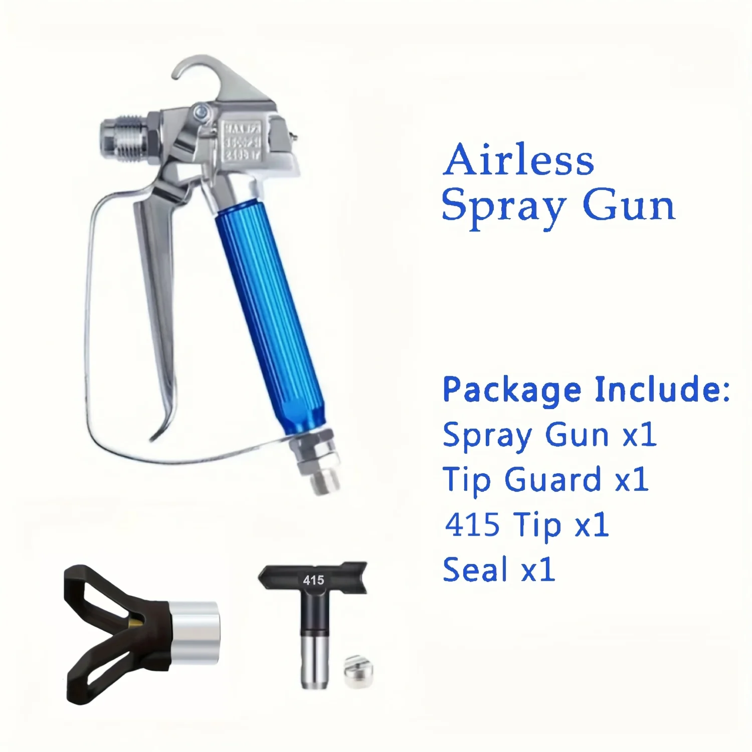 

Набор из 5 предметов для безвоздушного распыления краски: пистолет-распылитель 3600 PSI, сопло, защита сопла и соединитель 1/4M-1/4F