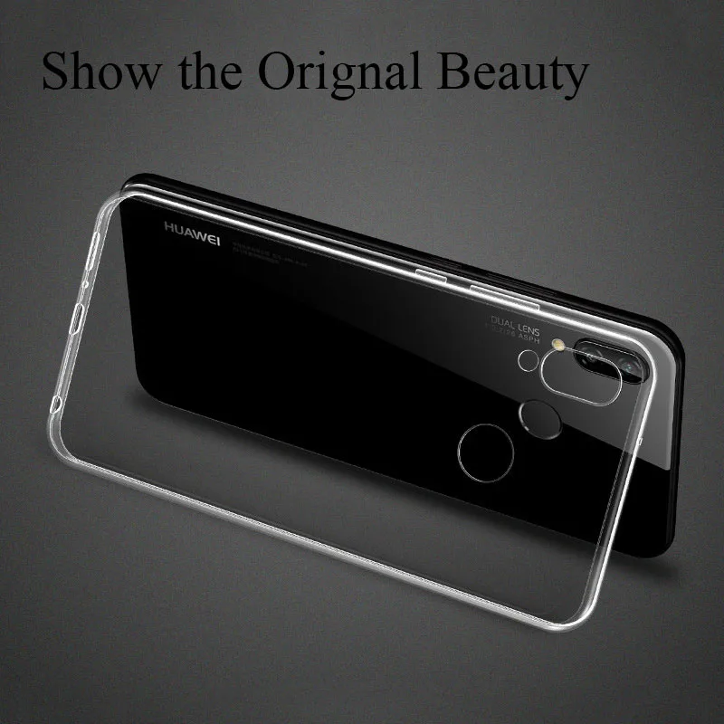 For Huawei P Smart Plus Case Slim Fit Transparent TPU Silicone Clear Soft Back Cover for Huawei Nova 3i Phone Cases