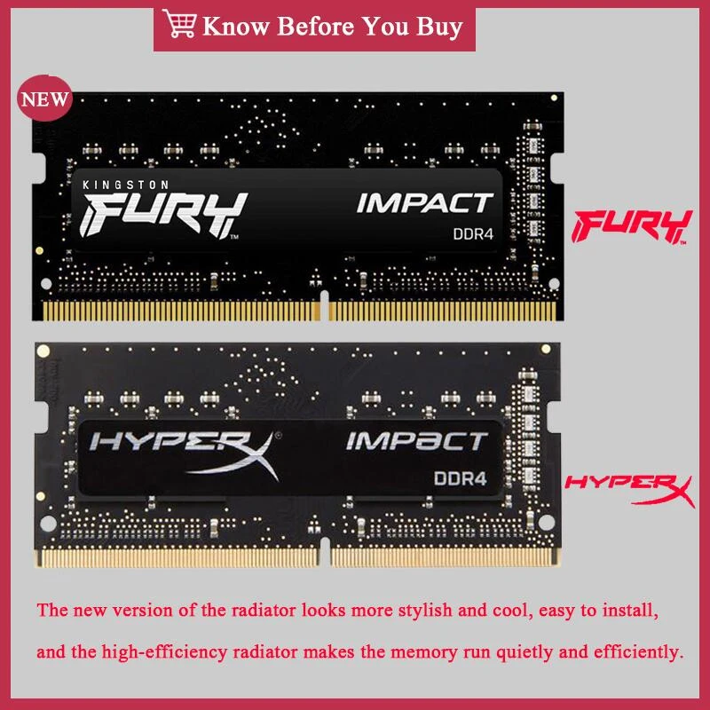 Kingston FURY Impact DDR4 RAM 16GB 8GB 3200MHz 2666MHz 2400MHz