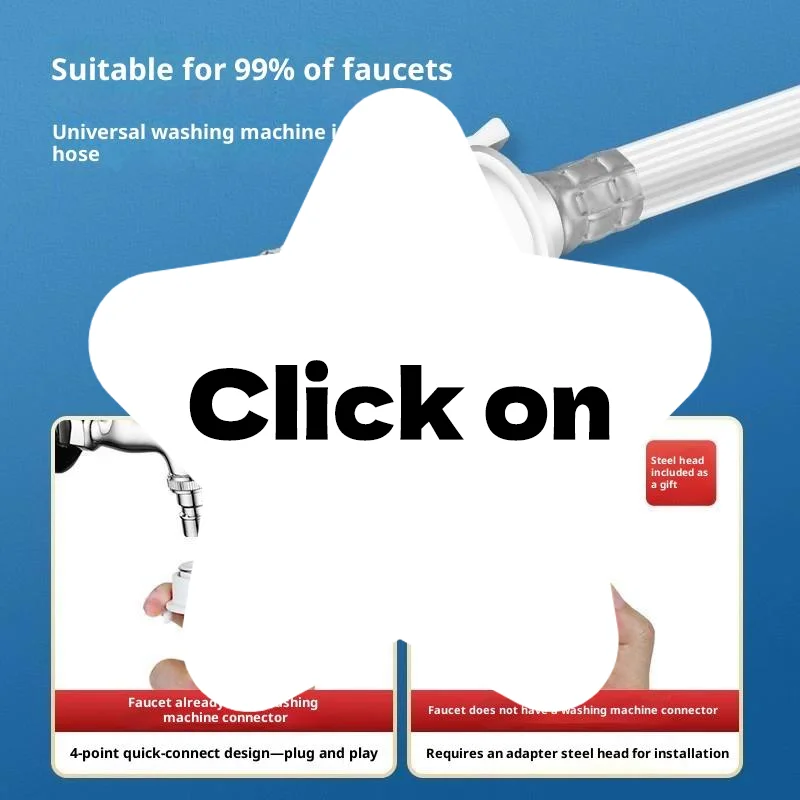 5M Washing Machine Water Inlet Hose Extension Pipe PVC Leak Proof Kink Resistant Universal Supply Tube for Laundry Use Set