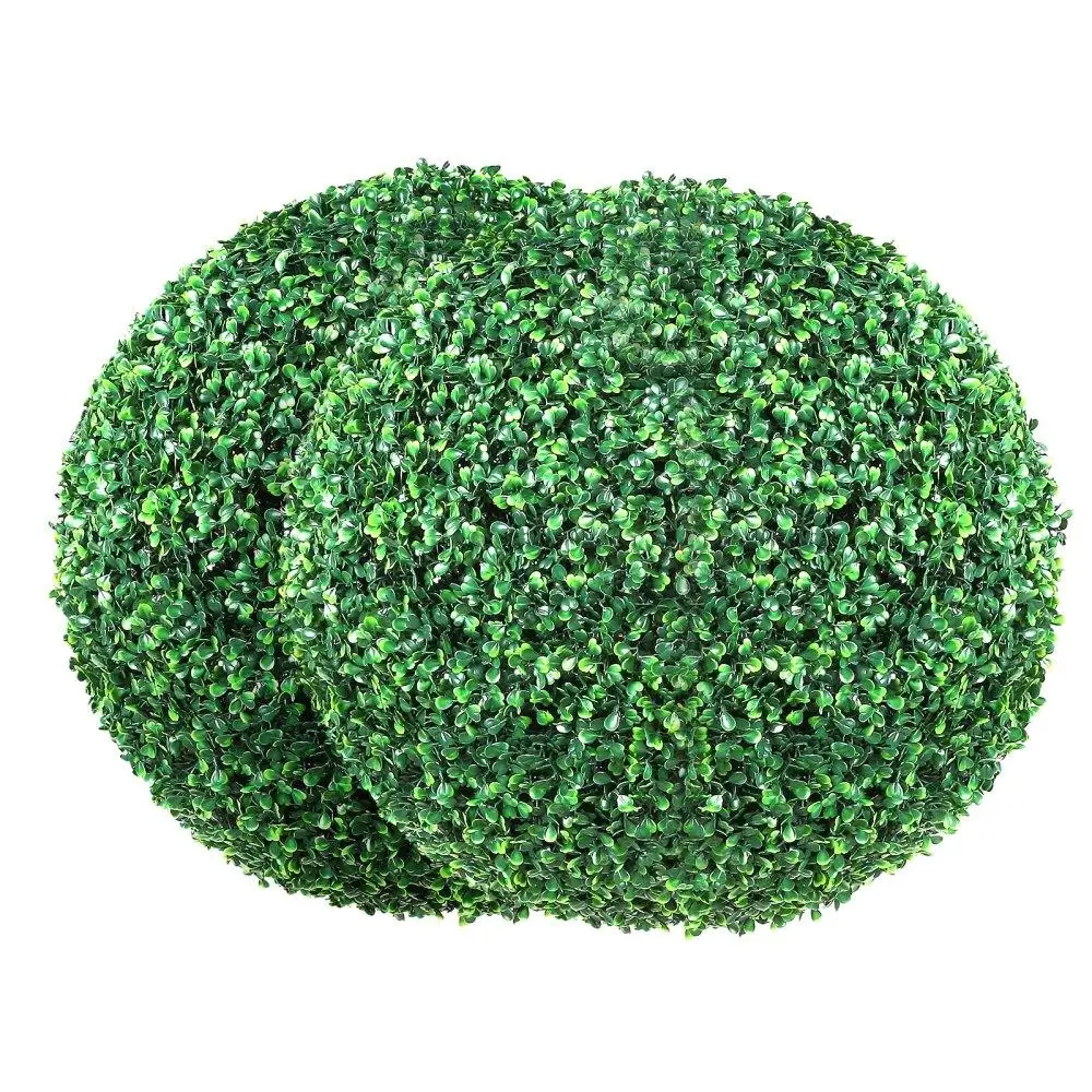 

16 Inch Artificial Boxwood Topiaries 2-Piece Ball Shape Faux Greenery Decorative for backyard Balcony Garden Wedding Home Décor