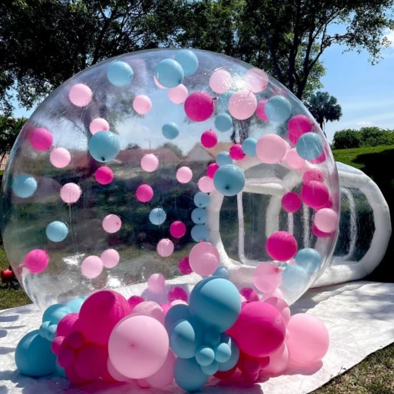 Muslimgonfiabile Bubble House tenda a bolle in PVC di grado commerciale casa di rimbalzo trasparente con Tunnel per matrimoni in festa