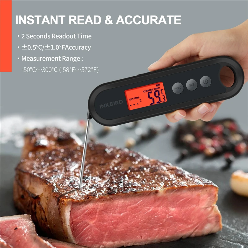 INKBIRD 4Types Digital Kitchen Food Thermometer For Meat Water Milk Cooking Probe BBQ Electronic Oven Thermometer Kitchen Tools