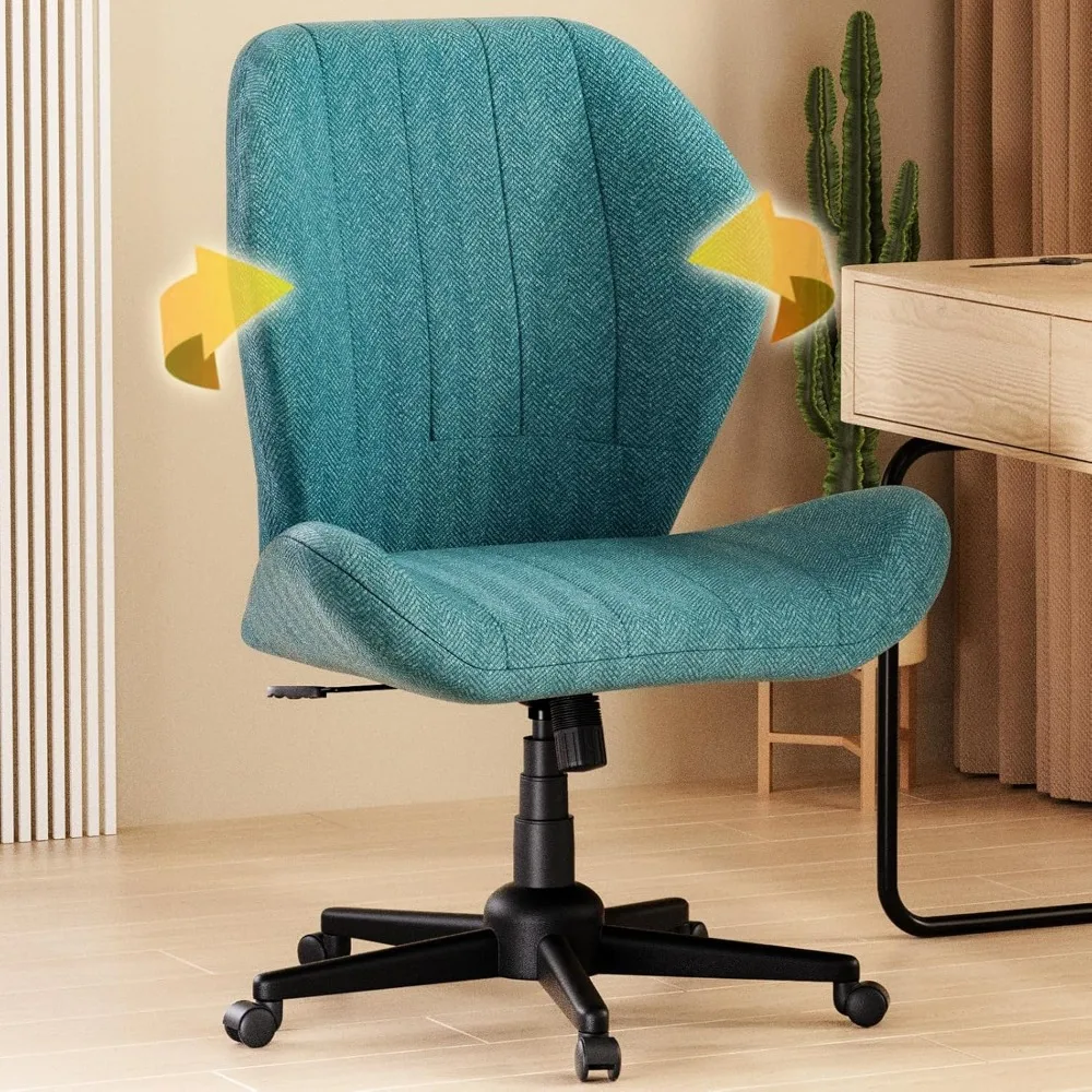 

"wheeled cross-legged ergonomic office chair with high back and comfortable seat"