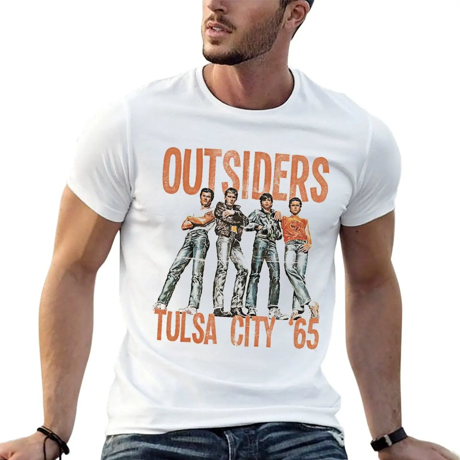 The Outsiders Vintage Filming 80's Drama Movie Pony T-shirt boys whites customs blanks funnys Men's t shirts