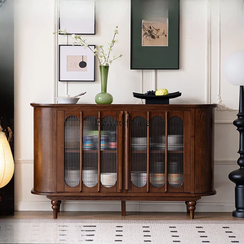 

FG28American solid wood side cabinet French retro low locker