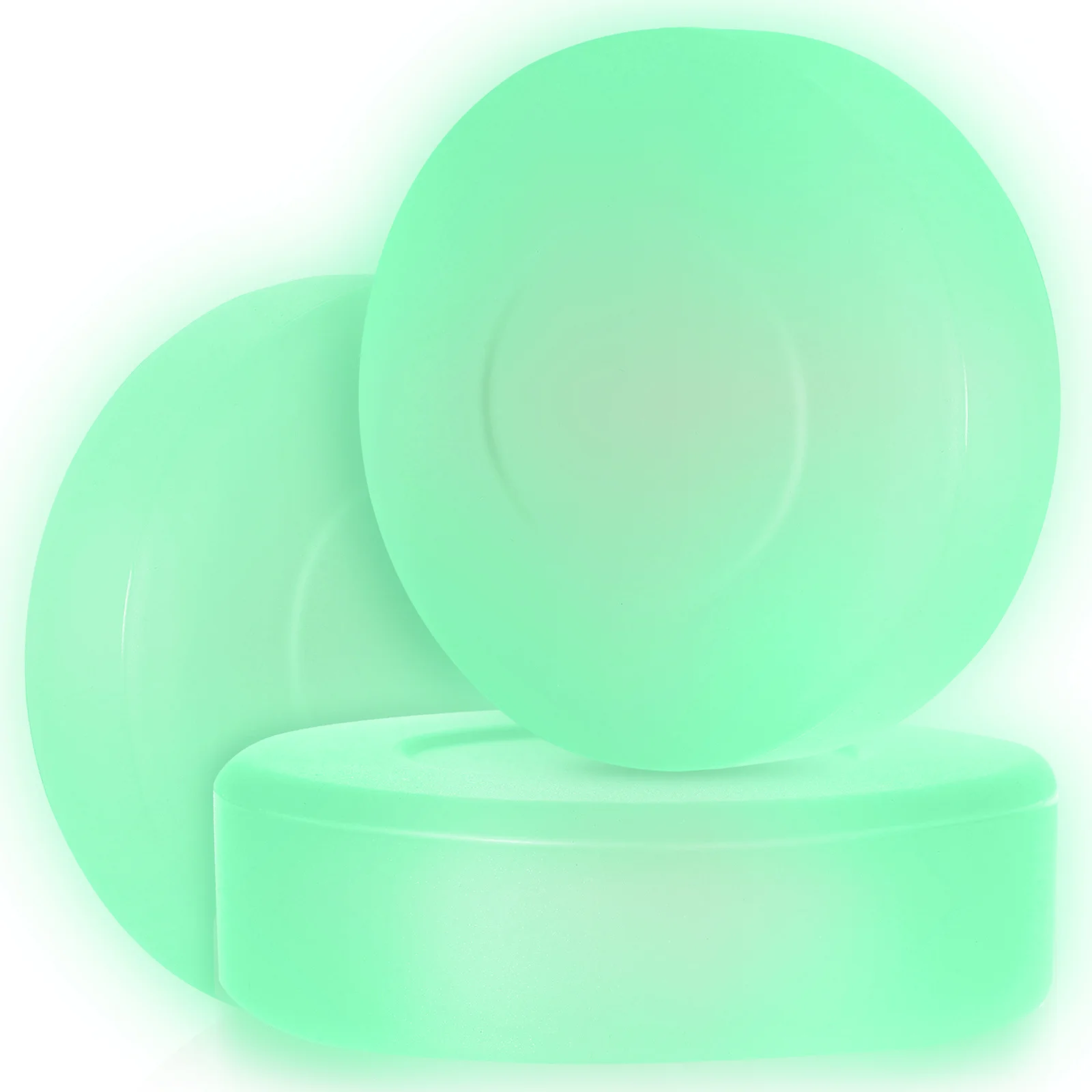 مضيئة جولة الهوكي عفريت 3 قطع توهج في الظلام الصغيرة المضمنة الأسطوانة كرات هوكي الشوارع المحمولة ممارسة مجموعة #3