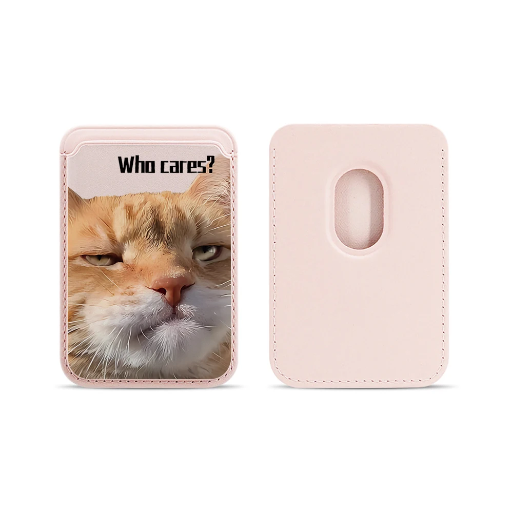 Kreatives Straßenkatzen-Leder-Kartenetui Handy-Kartenhalter für Magnetische Hülle Geeignet für alle iPhone Magsafe Karten-Handy-Rückentaschen – Detail 16
