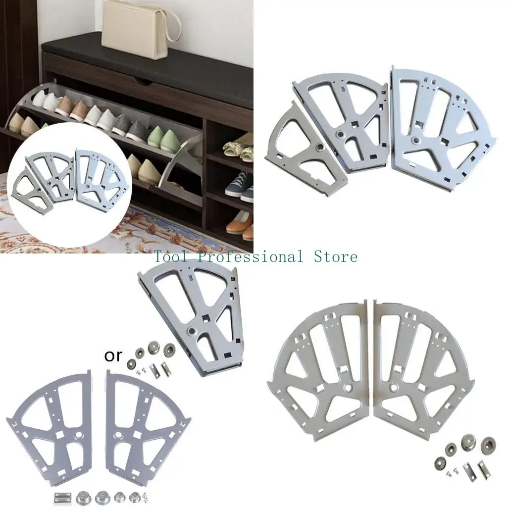 

57QF 1 Pair 1/2/3 Layers Shoes Drawer Cabinet Hinges Flip Frames Tu Rack Replacement Fittings Heavy Duty Cabinets Hinges