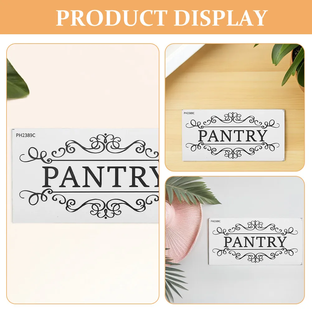 4Pcs Minimalist Pantry Wall Decal Letter Sign Sticker for Kitchen, Utility Room, Farmhouse Decor Vinyl PVC