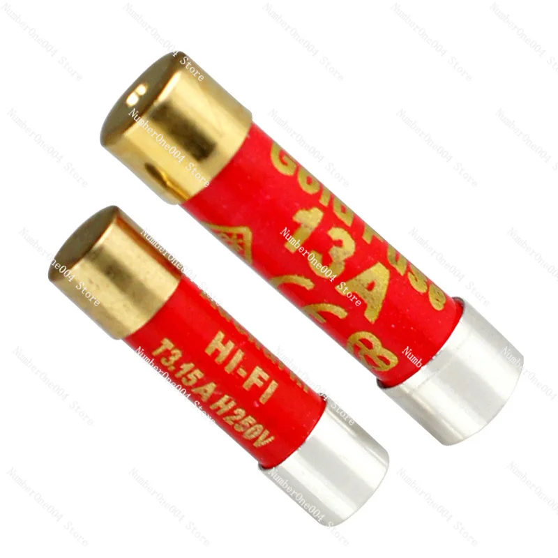 

HiFi монокристаллический серебряный предохранитель 5x20 мм нано-предохранитель с золотыми колпачками аудиофильского класса