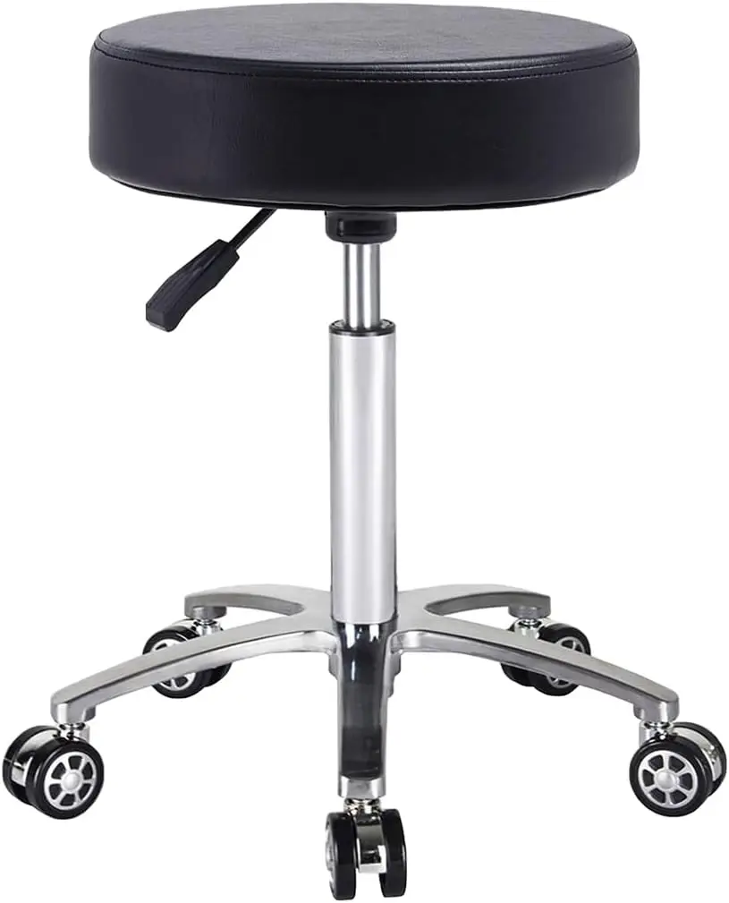 

Rolling Stool Swivel Chair Adjustable Height Hydraulic Office Salon Tattoo Kitchen Massage Work Stool with Wheels Black