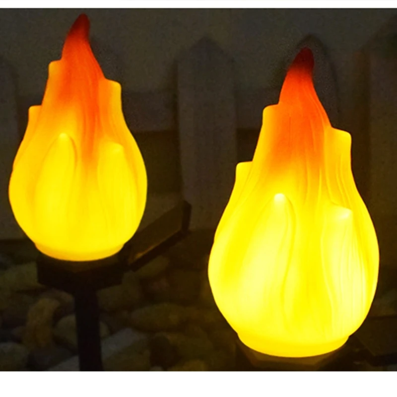 Lumière solaire décorative d'extérieur, simulation flamme, lumières jardin paysage, décoration fête, lumières