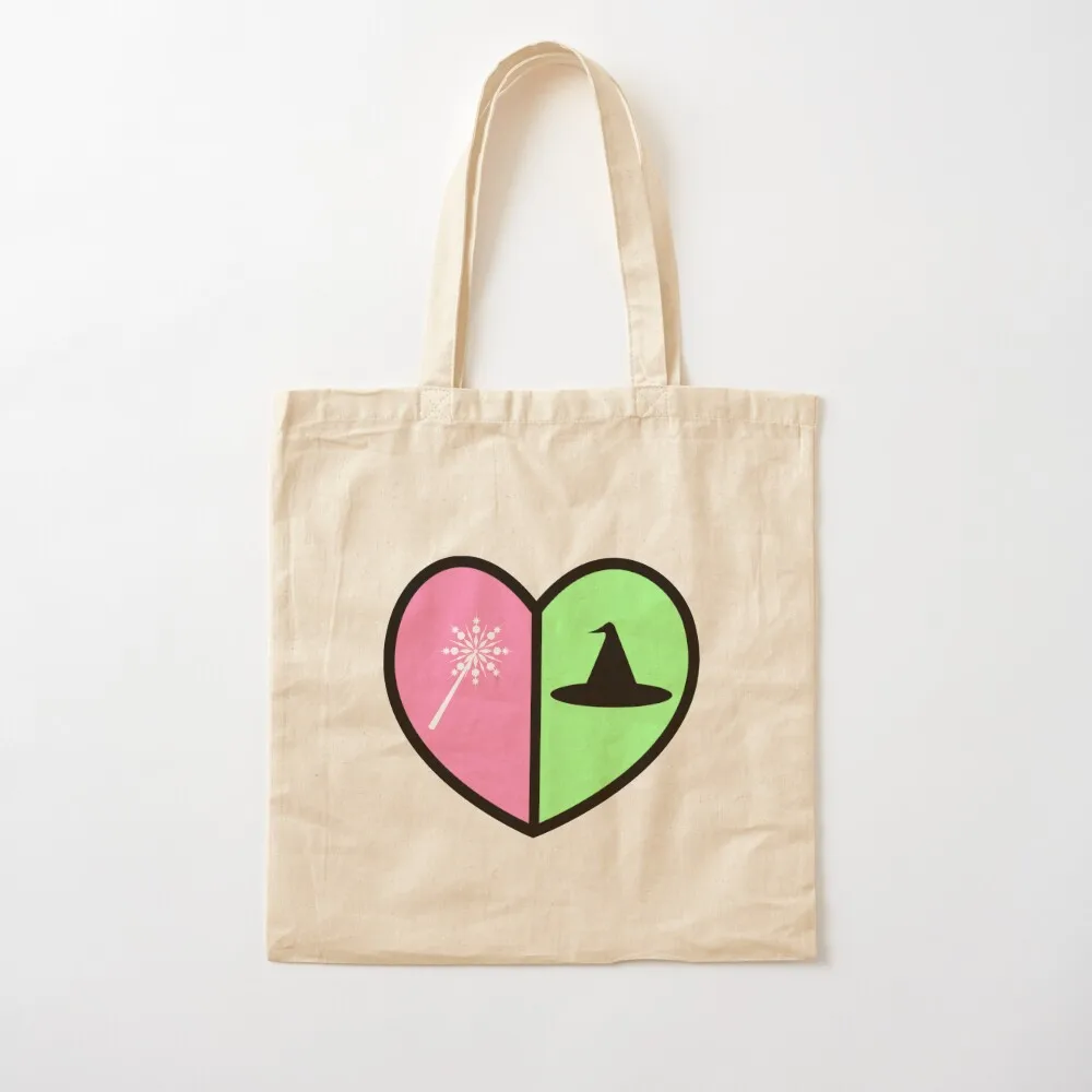 Wicked The Musical Heart Elphaba Glinda Symbols Tote Bag