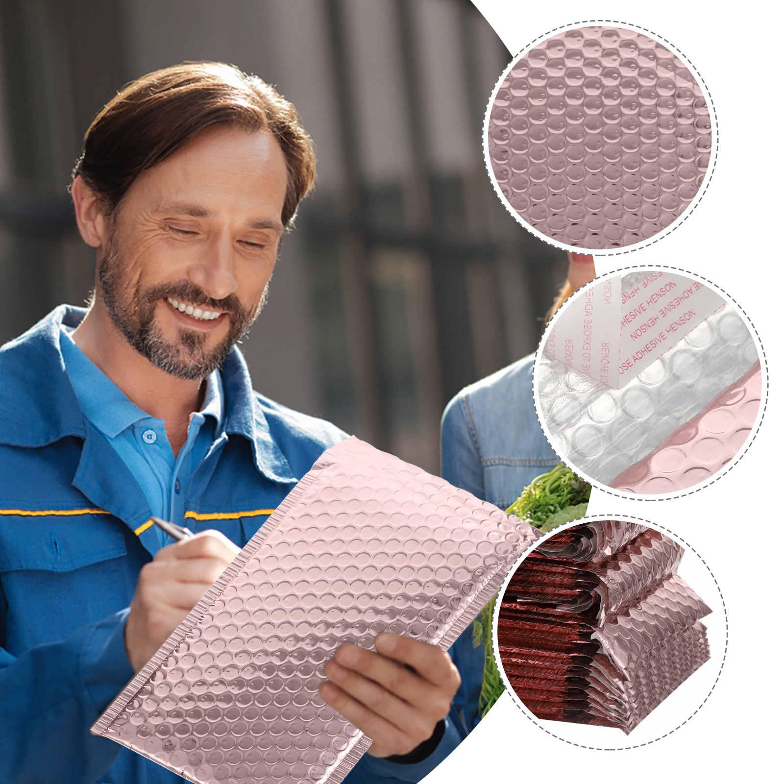 25Pcs Shockproof Bubble Envelopes Thick Padded Mailer Bags Self Seal Closure Protective Bubble Mailing Bags for Express Secure