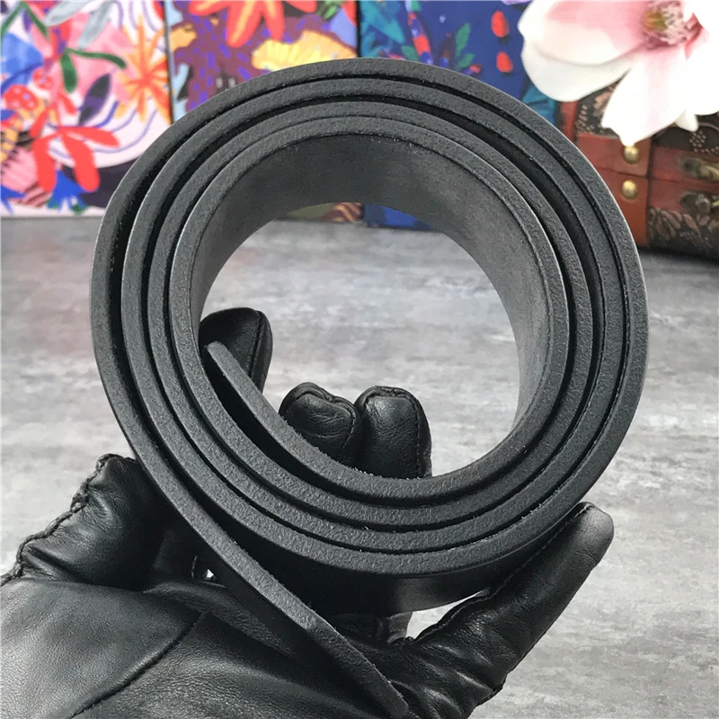 3,8 cm Top Geauine Ledergürtel ohne Schnalle Mann Gürtel Ceinture Homme Herren Ledergürtel ohne Schnallen für Männer 105-125cm sp05 – Detail 5