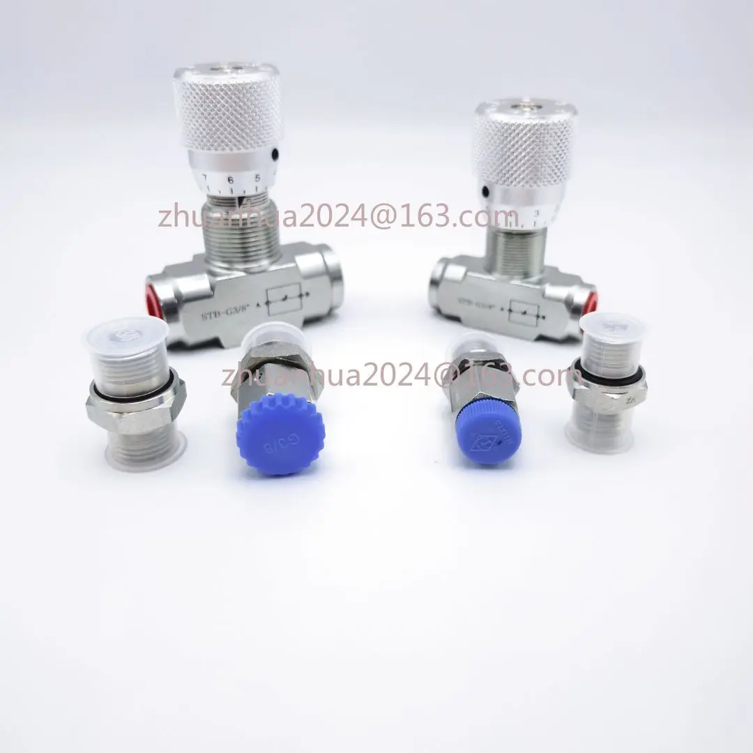 NEW Flow Control bidirectional hydraulic restrictor valve STB-G3/8 M16*L10  STB-G1/4 + L06 connector