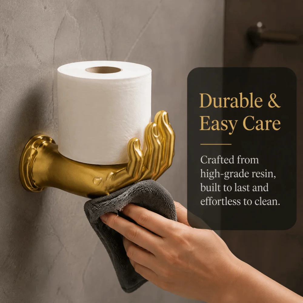 Gothic Style Toilet Paper Decoration Box Black Hand-Shaped Toilet Paper Holder Black White Wall Mounted Bathroom Organizer