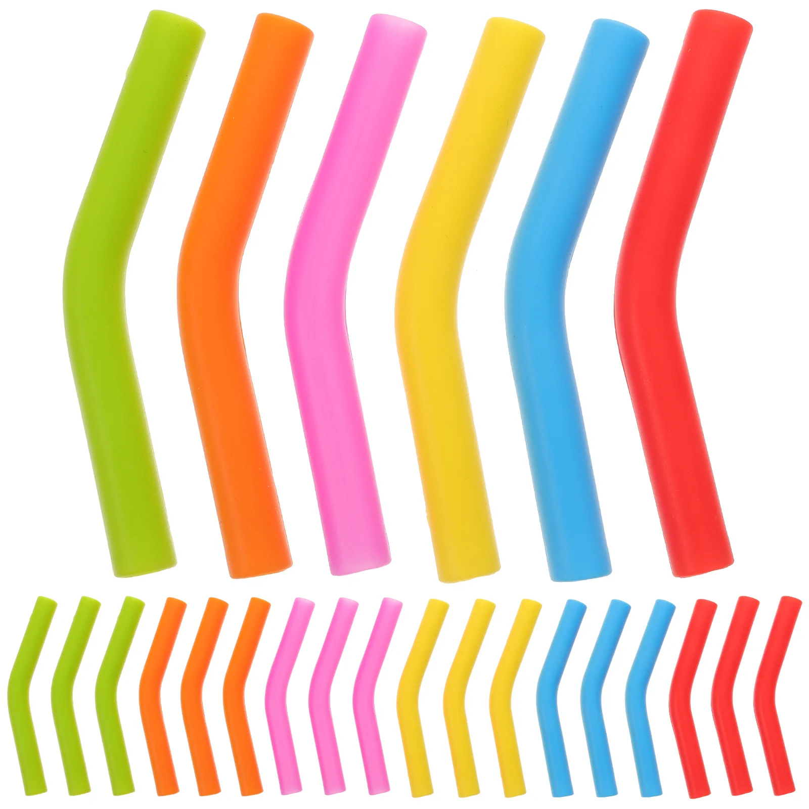 24 Pcs Tumblers Stainless Steel Straw Cover Straws Drinking Tip Splitter for Metal Tips Silicone