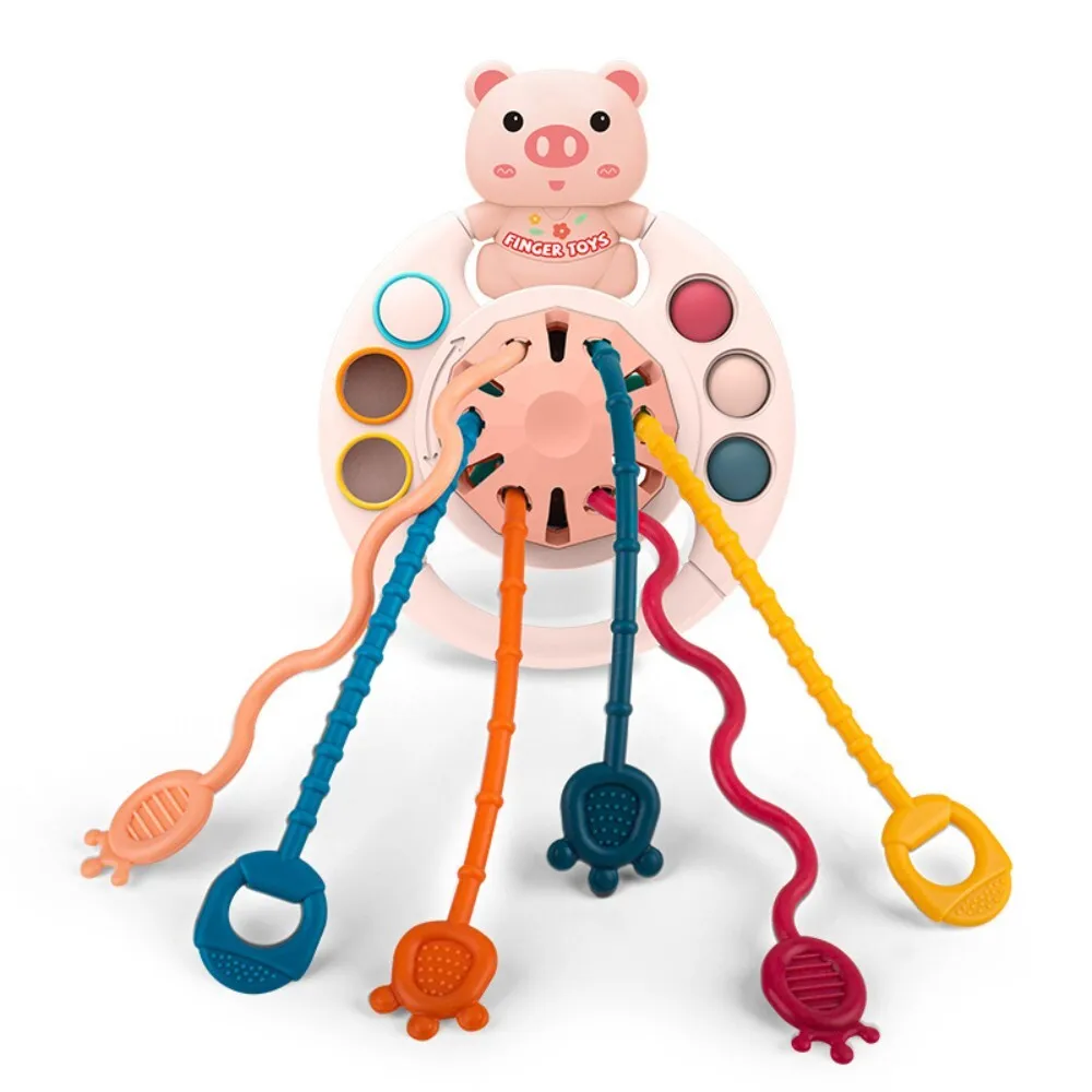 Jouet sensoriel en Silicone souple pour bébé, pour l'apprentissage précoce, le développement Tactile, ours pressable à croquer, pour activité de jeu tactile infantile