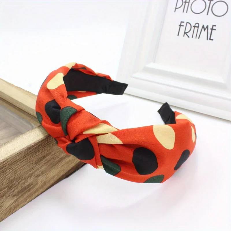 

Women's Floral Print Headband Top Knot Design Stretchable Fabric Hair Wrap for Yoga Daily and Special Occasions