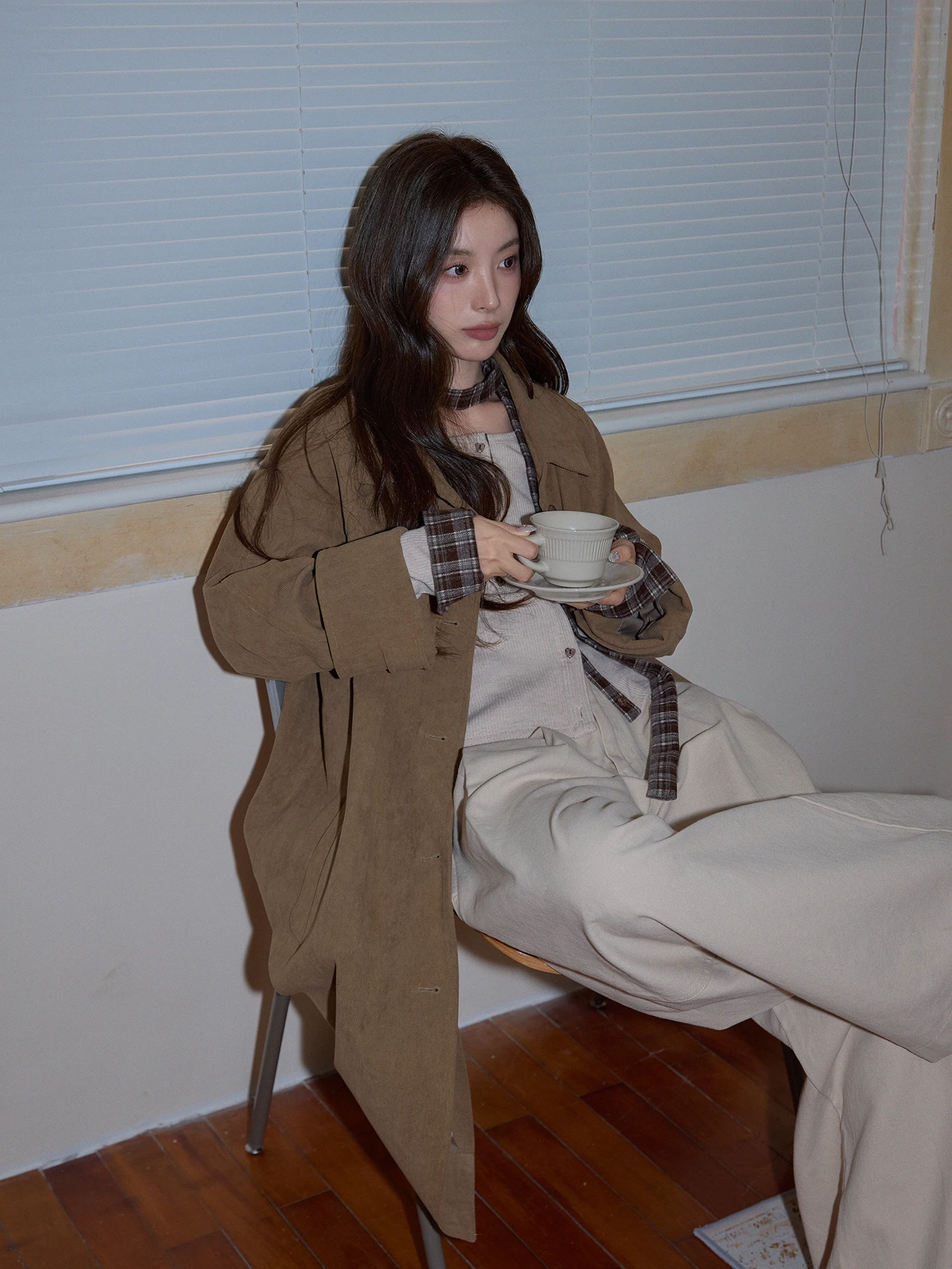 

Женское пальто-ветровка Olive een Lapel Long Sleeve в корейском стиле, повседневное, свободного кроя, для ранней осени