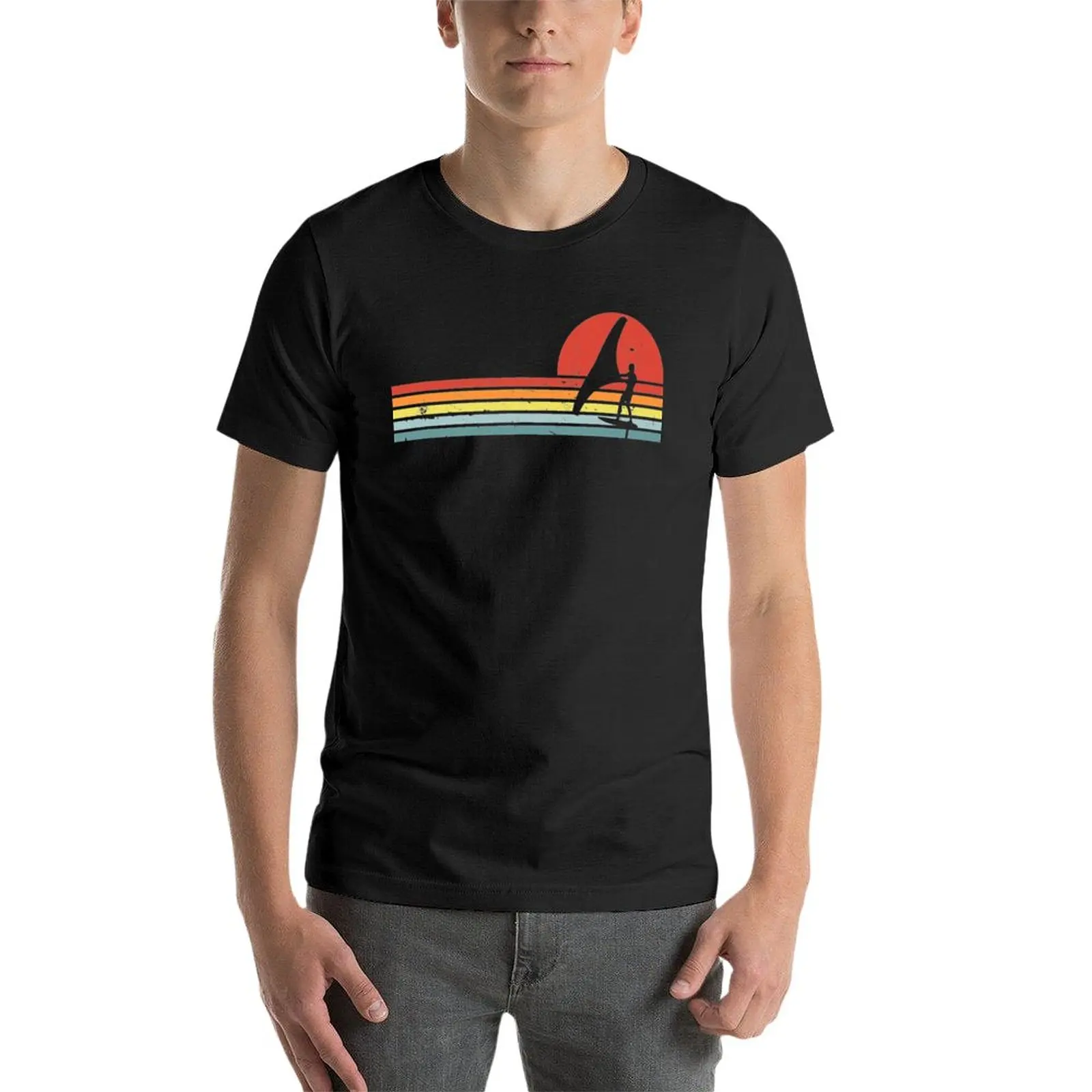 Wing Foiling Foil Surf Surfing Foiler, Retro Vintage Surfer T-Shirt T-Shirt customizeds Aesthetic clothing mens t shirt graphic