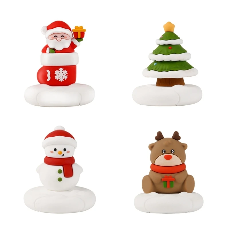 Santa And Snowman Decor Phone Stand Ornaments Adds Holiday Cheer Support Rack For Smartphones In Various Size Great Gift