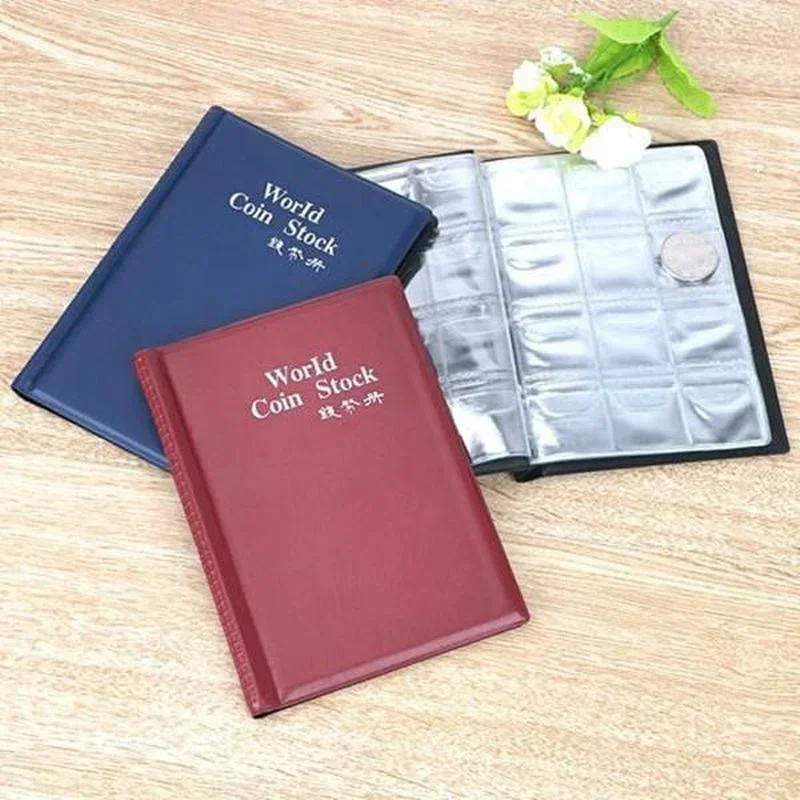 

Coin Book Copper Collection Empty World Ancient Coins 120 Grid Silver Dollar Notebooks Commemorative Home Decoration Photo Album