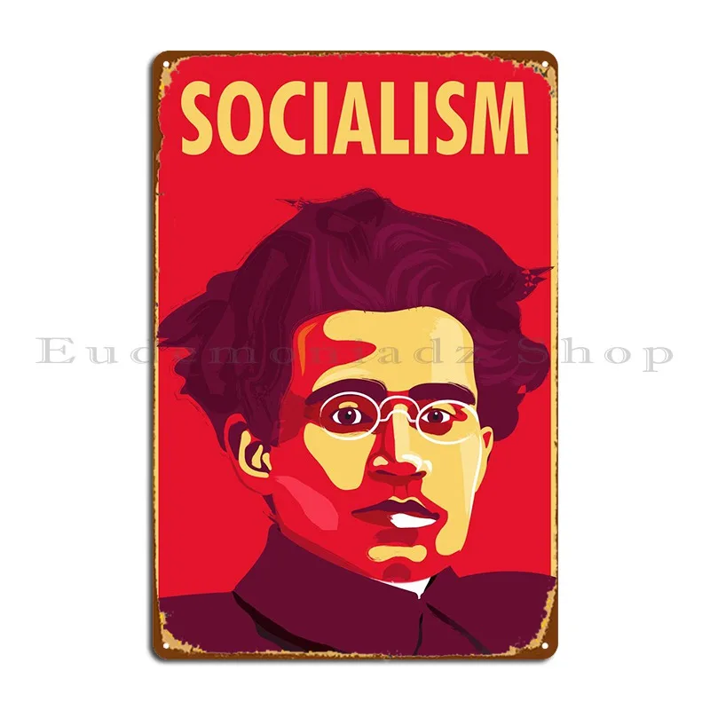 Antonio Gramsci Metal Plaque Kitchen Create Garage Cinema Design Tin Sign Poster