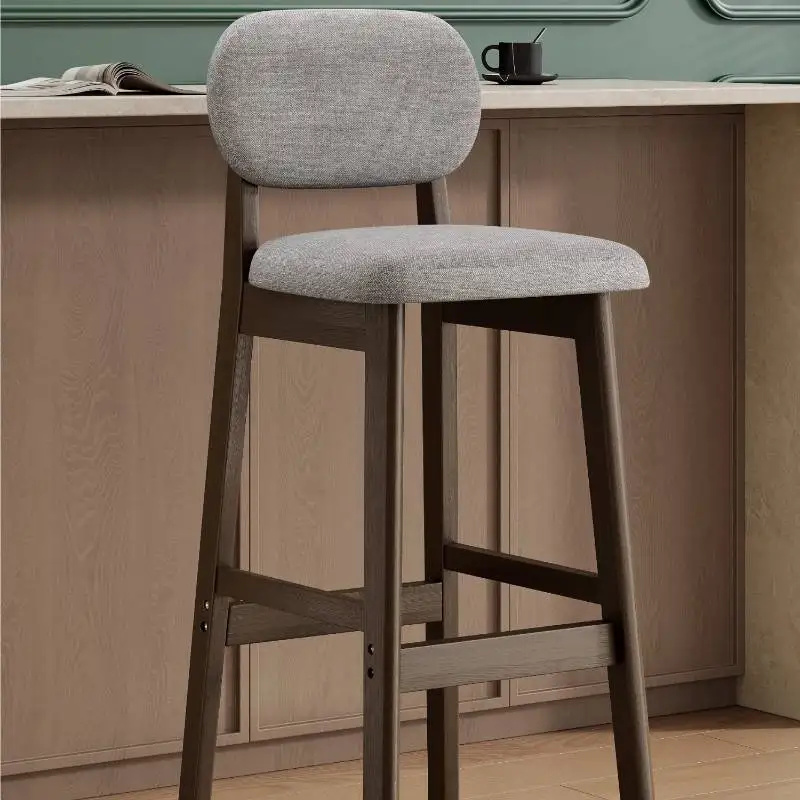 الحديثة الحد الأدنى كرسي طويل الساق واسعة رمادي داكن أنيق الشمال مريح كرسي طويل الساق مطعم منجد تابوريت دي بار الأثاث