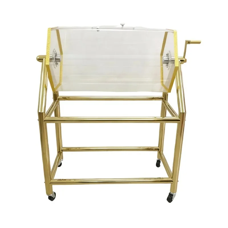 acrylic program activity lottery box, transparent tea black and red lottery box, hand-cranked box, roller lottery box.