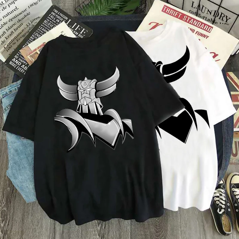 Goldorak T Shirt Men Japanese Anime Mazinger Grendizer T-Shirt Great UFO Robot Tee Shirt Short-Sleeve Graphic Tshirt Male